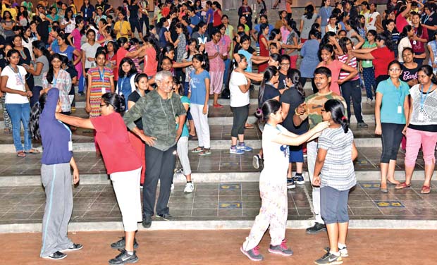 S. Sreeram watches students learning the Israeli system of self-defence that began on Saturday. (Photo: DC) S. Sreeram watches students learning the Israeli system of self-defence that began on Saturday. (Photo: DC)